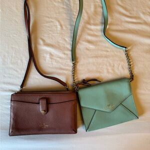 Kate Spade Mauve and Mint Wallet Crossbody Purse Set